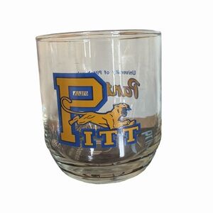 Vintage University of Pittsburgh Pitt Panthers Whiskey Glass